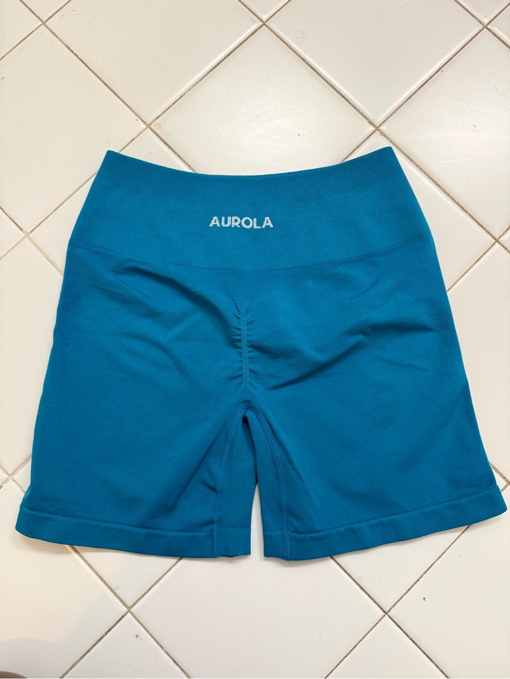 Teal Aurora High-Waist Women’s Shorts